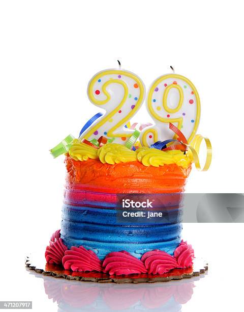 29 Th Birthday Cake Stockfoto und mehr Bilder von 25-29 Jahre - 25-29 Jahre, Alterungsprozess, Bunt - Farbton