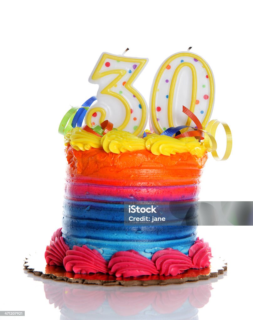 30 th Birthday Cake - Lizenzfrei 30. Geburtstag Stock-Foto