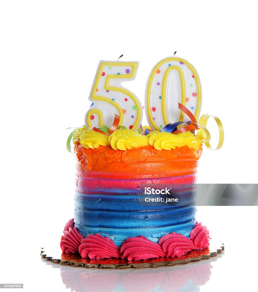 50 º Compleanno Torta - Foto stock royalty-free di Numero 50