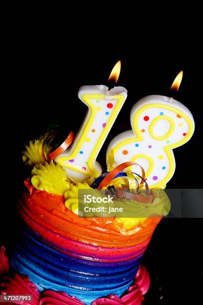 18th Birthday Cake Stock Photo - Download Image Now - Birthday, 18th Birthday, Baked