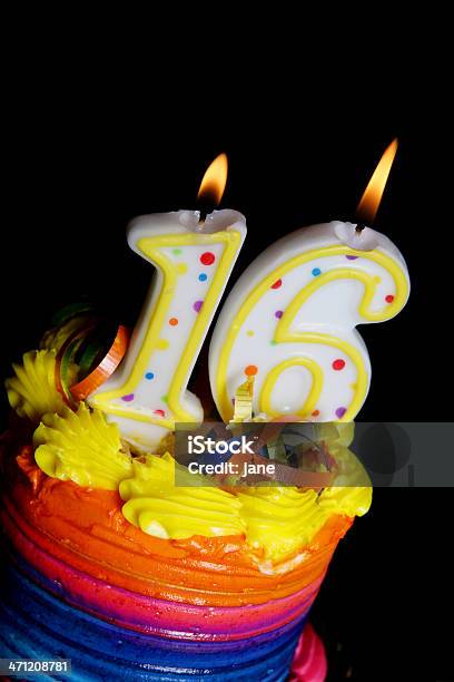 16th Birthday Cake Stock Photo - Download Image Now - 16th Birthday, Baked, Birthday