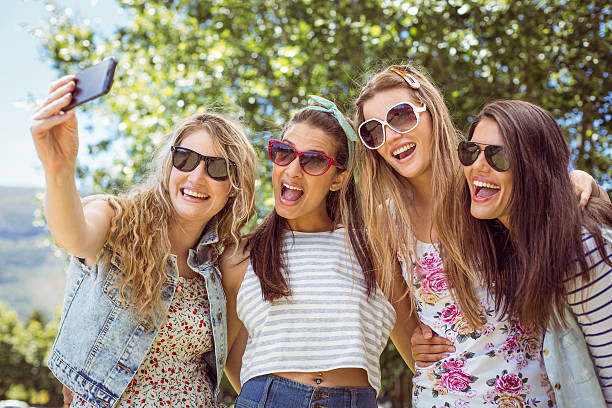 istock Happy friends taking a selfie 471209588