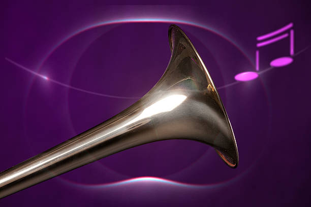 istock Trombone Bell Isolated On Purple 471209615