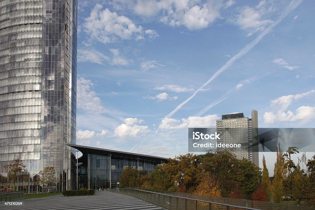 Corporate Bonn Office buildings "Post Tower" and the "Langer Eugen" which is the location for the UNO in Bonn Germany. Bonn Stock Photo