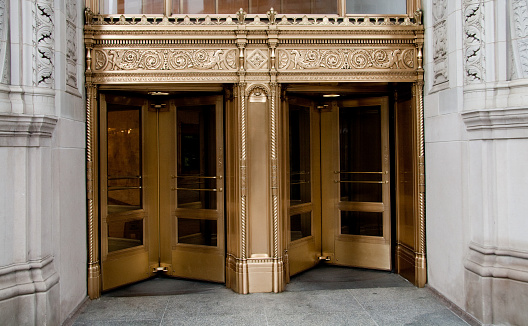 entrance to a luxury hotel