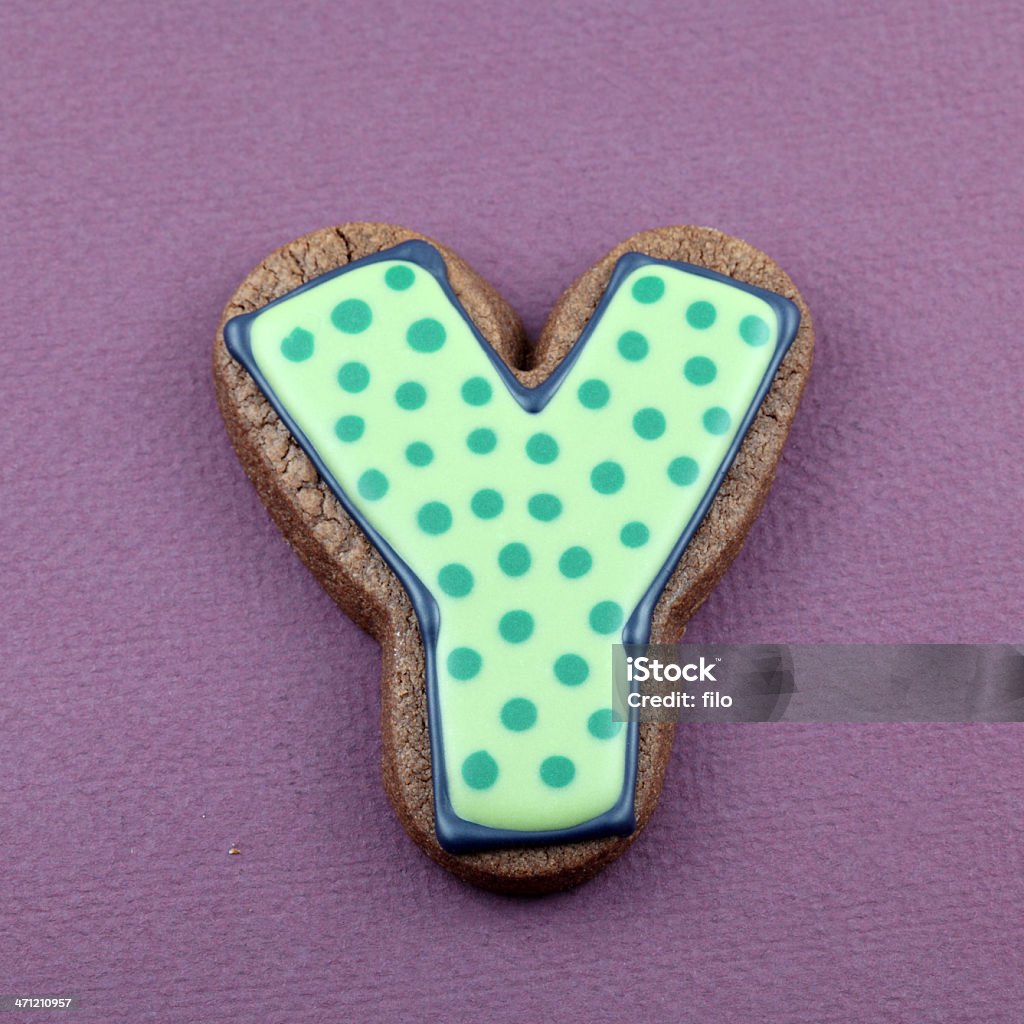 Buchstabe Y Cookie - Lizenzfrei Alphabet Stock-Foto