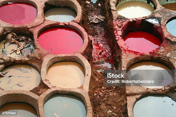 Chouwara Foto de stock y más banco de imágenes de Contaminación ambiental - Contaminación ambiental, Industria Textil, Tinte