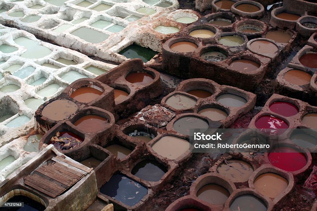 Марокканский Кожевня - Стоковые фото Антисанитарный роялти-фри