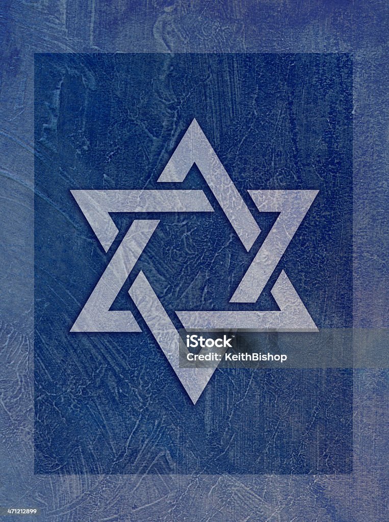 Judentum-jüdischen Glaubens Davidstern Blau Grunge - Lizenzfrei Bildhintergrund Stock-Illustration