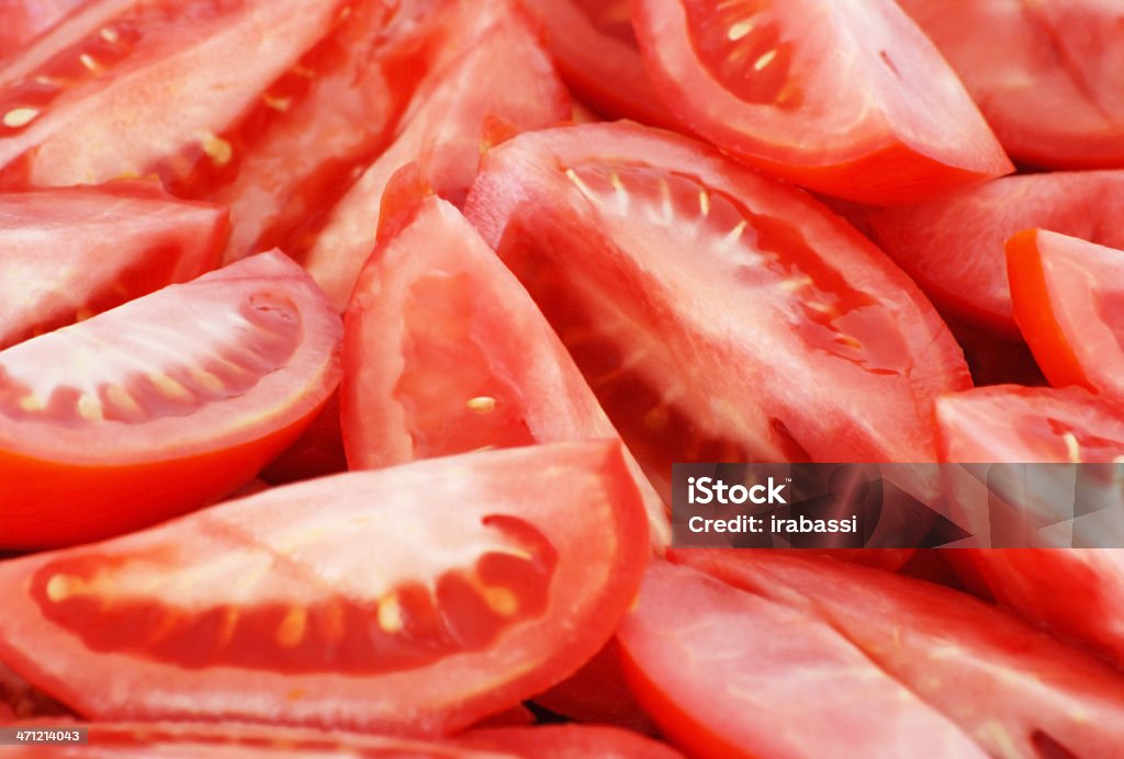 Plum Tomatoes Sliced Tomatoes Chopped Food Stock Photo