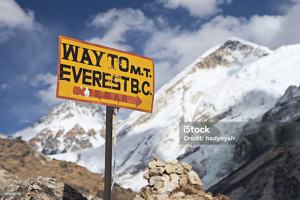 Base Camp para Everest - Foto de stock de Amarelo royalty-free