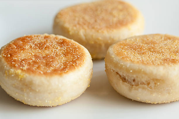 English Muffins Homemade Buttermilk English Muffins english muffin stock pictures, royalty-free photos & images