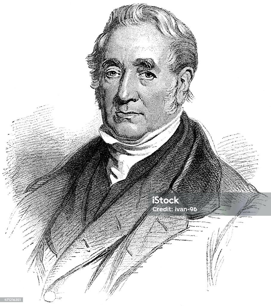 George Stephenson - Ilustração de George Stephenson royalty-free