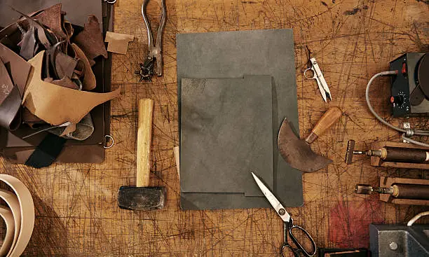 Photo of Tools of the leather craft trade
