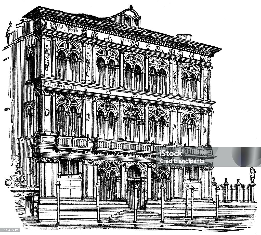 Palazzo Vendramin Calergi - Photo de 1880-1889 libre de droits