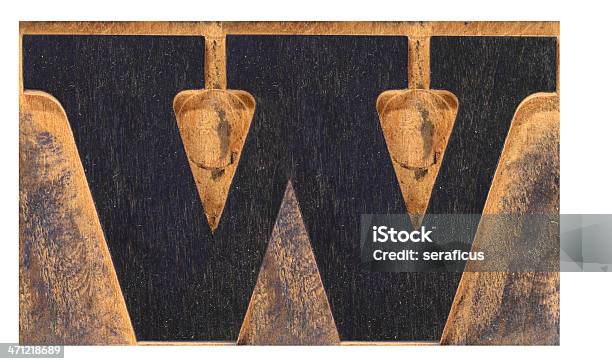 Letter W Xxl Stock Photo - Download Image Now - Alphabet, Antique, Art and Craft Equipment