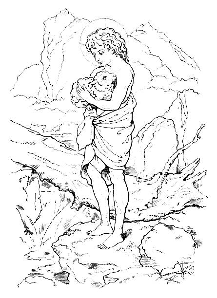 10+ Jesus Holding Lamb Drawing Stock Illustrations, Royalty-Free Vector ...