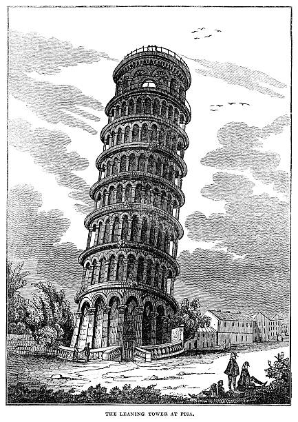 istock Old woodcut - Leaning Tower of Pisa 471220283
