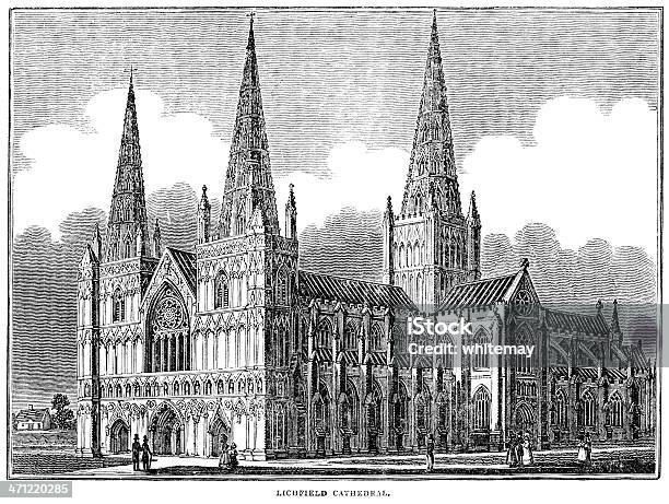 木版から 1833 Lichfield 大聖堂 - 11世紀頃のベクターアート素材や画像を多数ご用意 - 11世紀頃, 1830年代のスタイル, 1830～1839年