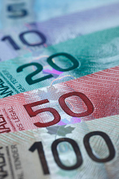 Canadian Money stock photo