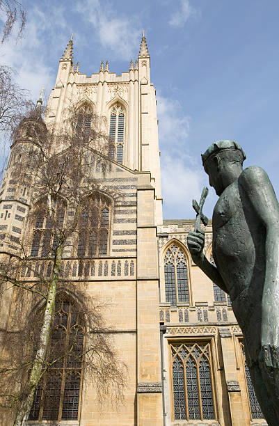 istock Saint Edmund statue and St Edmundsbury Cathedral. 471222202