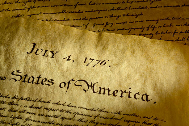7월 4 1776 날짜를 미국 미국독립선언 - declaration of independence independence fourth of july american revolution 뉴스 사진 이미지
