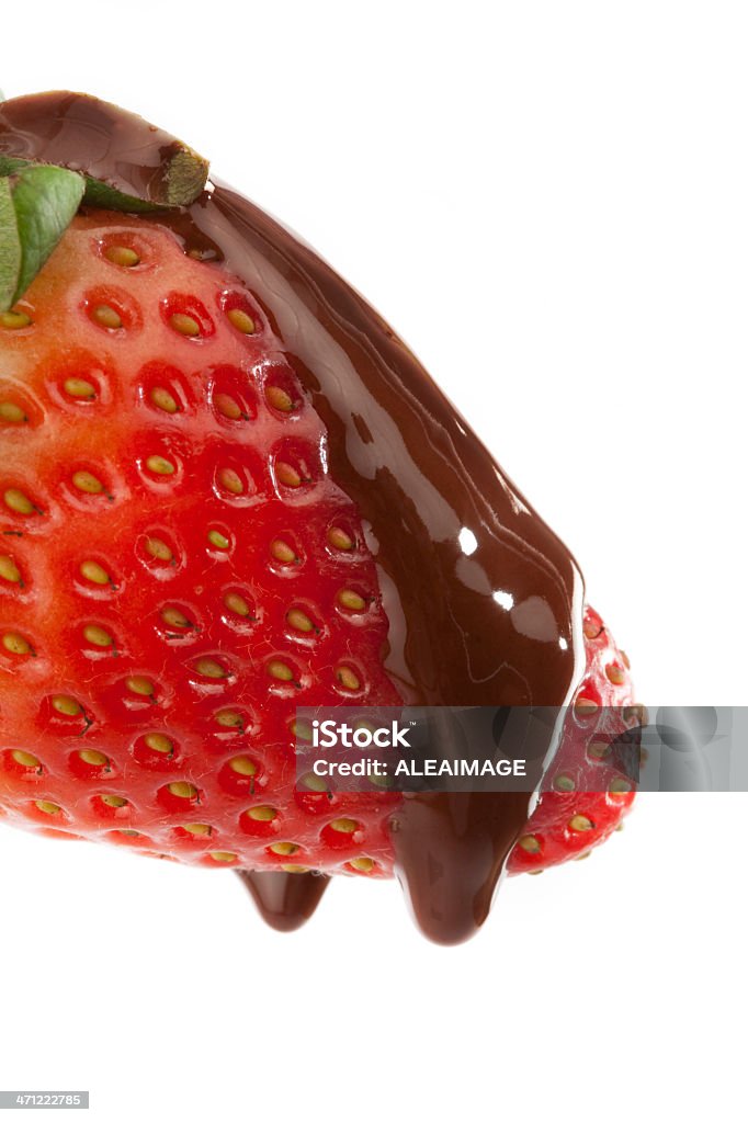 Strawberry with chocolate Strawberry with melted chocolate. Chocolate Stock Photo