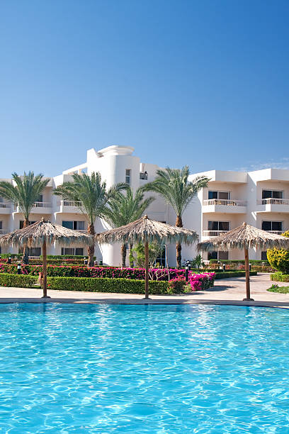 istock Beautiful pool at hotel 471223269