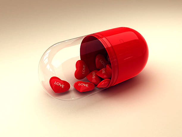 Pill of love stock photo