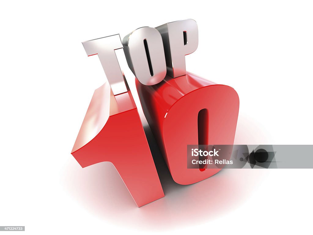 Top 10 - Lizenzfrei Top-Ten-Liste Stock-Foto