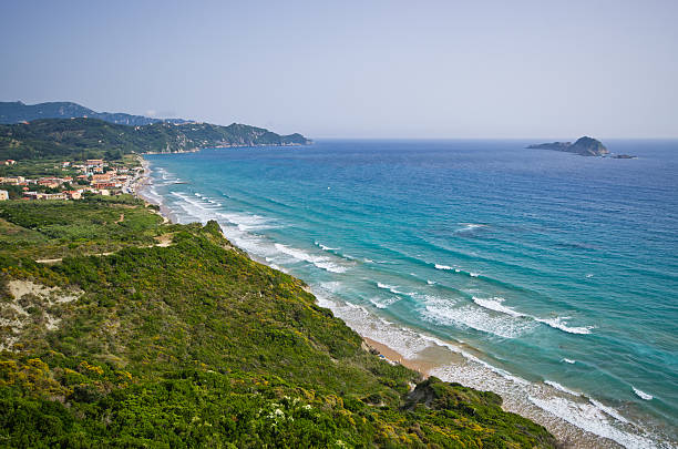 istock Typical bay with little town Arillas - Corfu, Greece 471224742