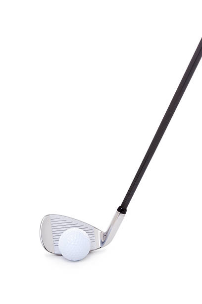istock Golf club and ball isolated on white 471225235