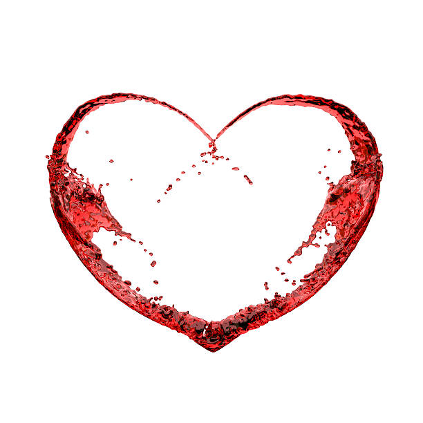 istock Heart of wines splashes on white background 471227124