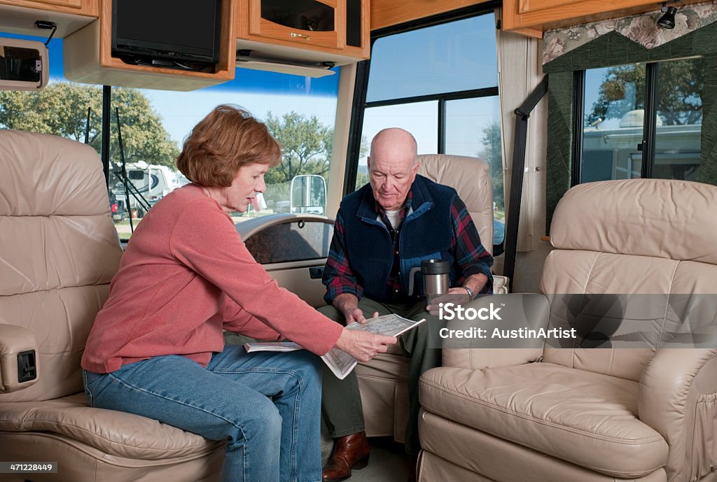 Senioren Reisen in Wohnmobil - Lizenzfrei Wohnmobil Stock-Foto