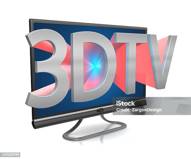 3d Television Stock Photo - Download Image Now - Computer Monitor, Cut Out, Electrical Equipment