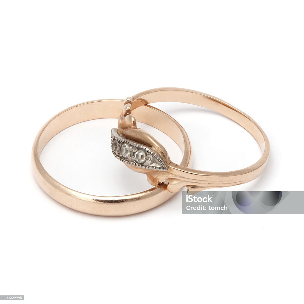 Paar Hochzeit Ringe - Lizenzfrei Diamant Stock-Foto