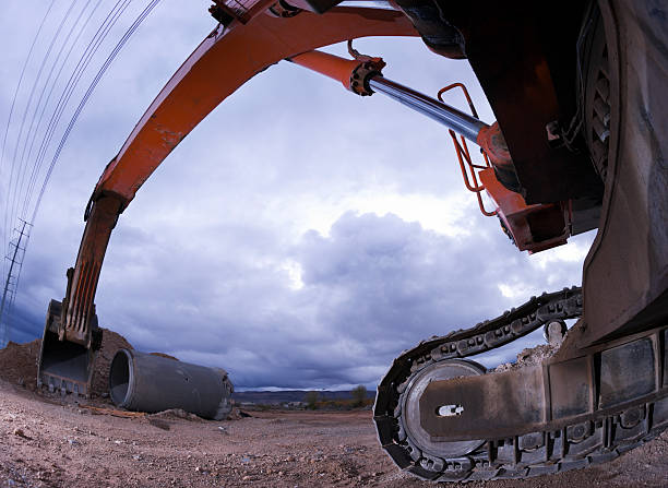 istock Heavy Equipment Hydraulic Excavator Fish-Eye 471230773
