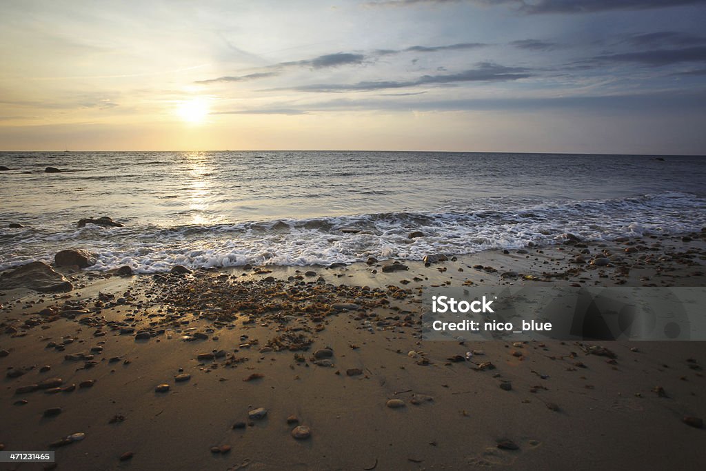 Sonnenuntergang am west beach - Lizenzfrei Insel Block Island Stock-Foto