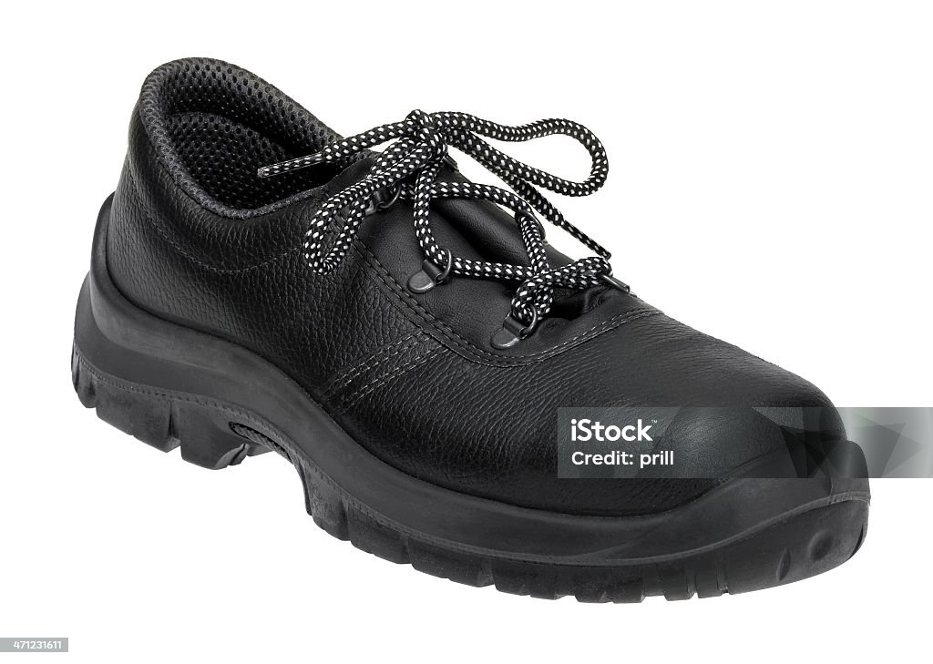 Черный шнуровке туфли - Стоковые фото Без людей роялти-фри