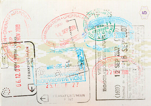 istock Passport page with immigration stamps 471231811