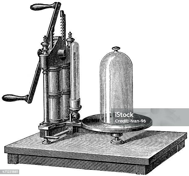 Vacuum Pump Stock Illustration - Download Image Now - Airtight, Test Tube, Engraved Image