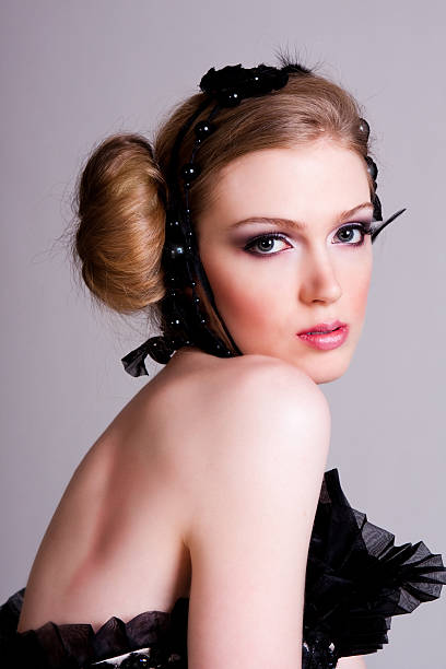 istock Attractive Young Woman Dressed in Black 471232415
