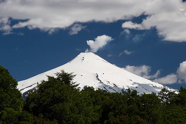 vulcano villarrica - chilean culture chile forest the americas foto e immagini stock