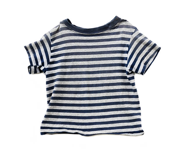 istock Boy's striped t-shirt on white 471234573