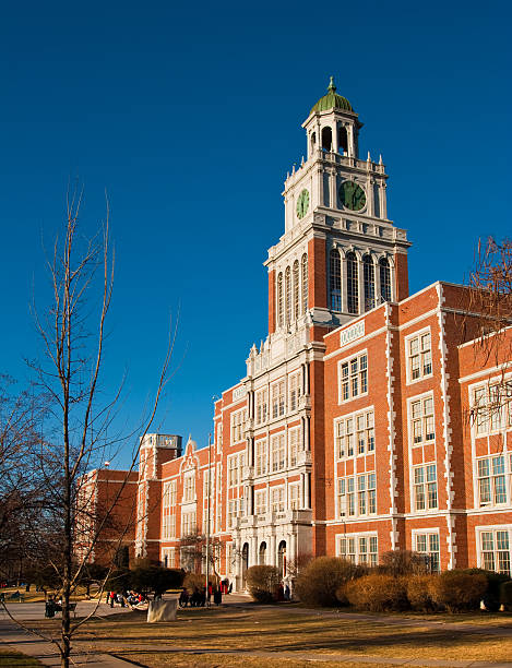 istock Tall clock tower at high school in Denver, Colorado 471234857