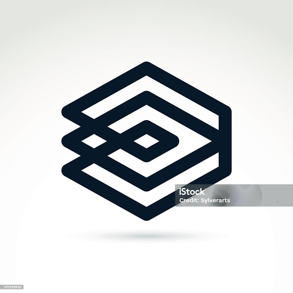 Complex Geometric Corporate Element Vector Abstract Monochrome Stock ...