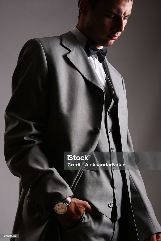 Thoughtful and Elegant Young Man Thoughtful and Elegant Young Man. Adult Stock Photo