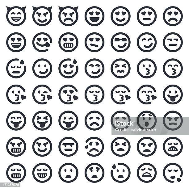 Emoji Icons Set 2 49ers Series Stock Illustration - Download Image Now - Emoticon, Violence, Tasting