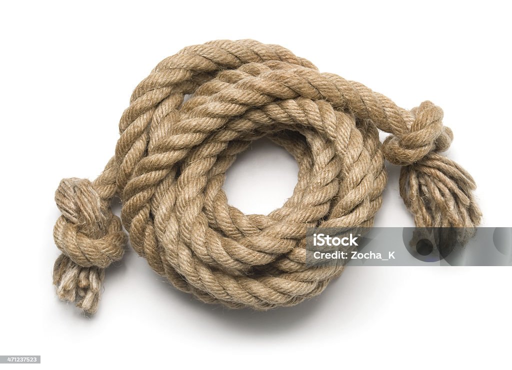 旧ロープを白で分離 - ロープのロイヤリティフリーストックフォト