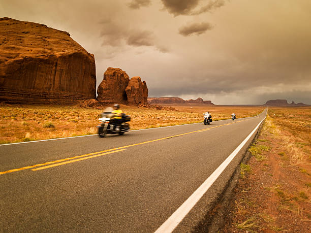 istock Bikes on the road to Monument Valley 471238675